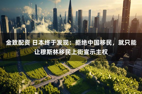 金致配资 日本终于发现：拒绝中国移民，就只能让穆斯林移民上街宣示主权